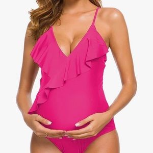 Hot Pink Maternity Swimsuit